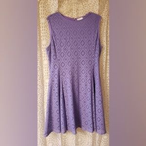 NY&Co purple sleeveless fit and flare dress